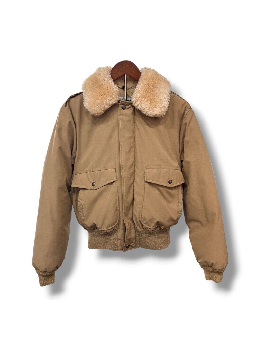 Vintage Schott NYC Down Plume Bomber Flight Jacket Sherpa Collar Men’s Medium